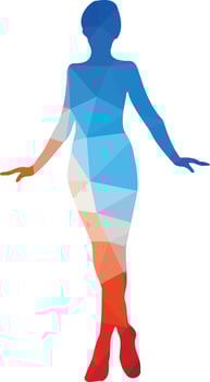 Vector Image Of A Colored Silhouette 