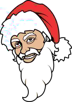 Image Of A Smiling Santa Claus vector