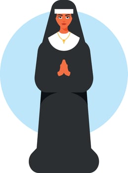 A Female Member Of A Religious Community vector