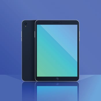 Black Tablet Mockup Template vector