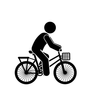 illustration of people riding bicycles, people cycling vector