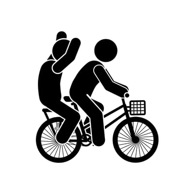 illustration of people riding bicycles, people cycling vector