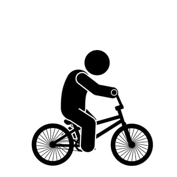 illustration of people riding bicycles, people cycling vector
