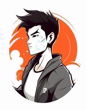 Asian Male Portrait Avatar vector