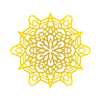 Gold Mandala Vector Isolated on White for Your Decoration Design