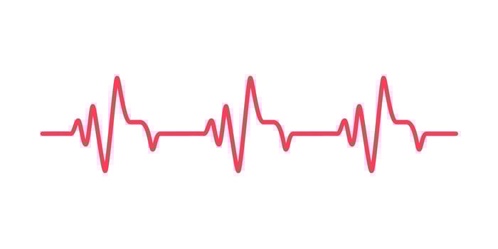 heart rhythm graph Checking your heartbeat for diagnosis vector
