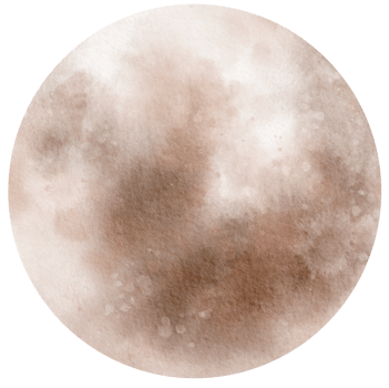 Watercolor Moon hand drawn png