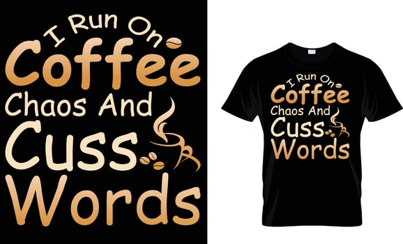 Coffee typography T-Shirt design vector