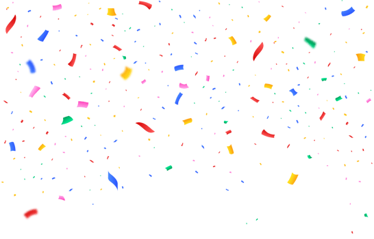 Colorful party tinsel and confetti falling PNG. Confetti PNG for festival background. Colorful confetti falling isolated on transparent background. Carnival elements. Birthday celebration PNG.