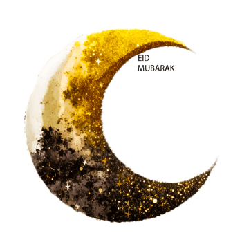 Eid Mubarak moon illustration png