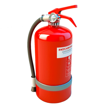 3d rendering fire extinguisher object transparent background png