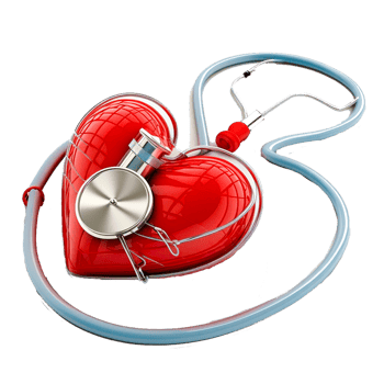 illustration of stethoscope on heart png