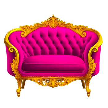 pink couch PNG transparent