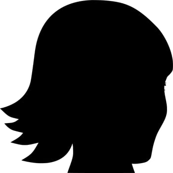 Vector silhouette of Woman on white background