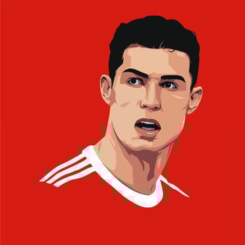 cristian ronaldo  character illustration vector
