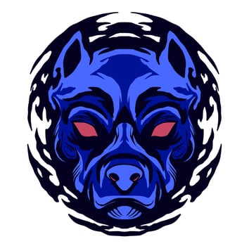 Pitbull dog illustration mascot vector