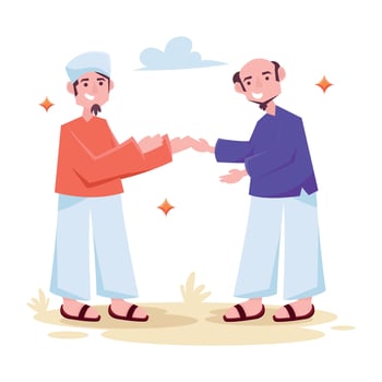 Trendy Eid Greeting vector