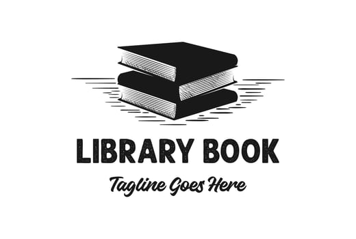 Vintage Retro Book for School Education Dictionary Knowledge Library Logo Design vector