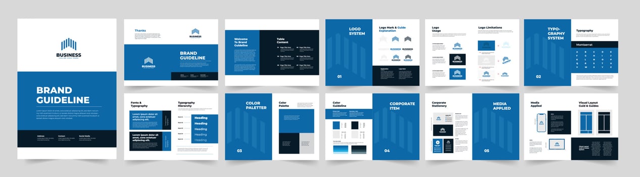 Brand guideline or brand manual guideline vector