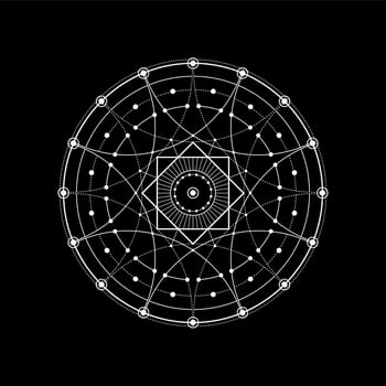 Sacred geometry spiritual pentagram or tattoo vector