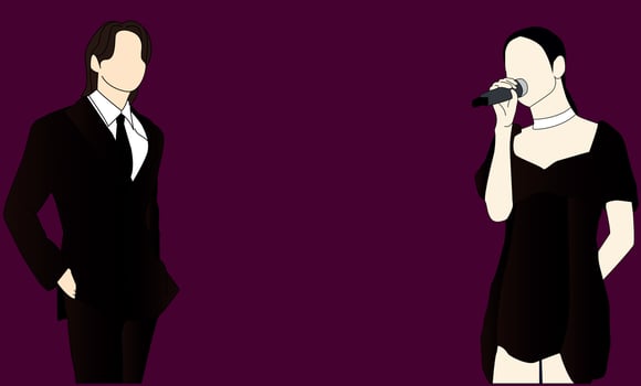 kpop idol star background illustration vector eps.10 colored
