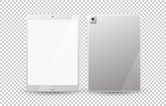 3D Silver Tab Mockup vector