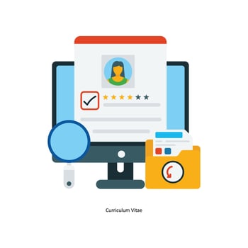 Curriculum Vitae Vector Flat Icons. Simple stock illustration stock