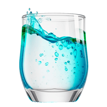 transparent glass with water splash png