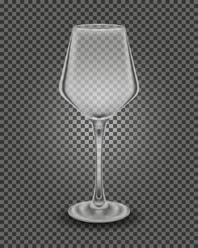 transparent glass for wine and low alcohol drinks vector illustration