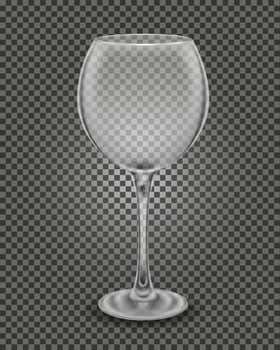 transparent glass for wine and low alcohol drinks vector illustration