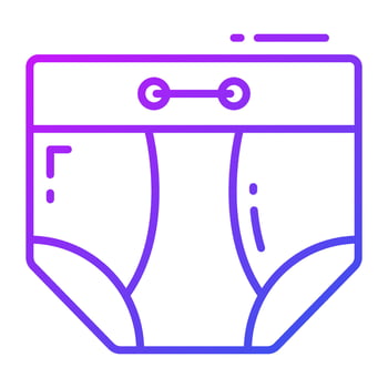 Grab this amazing vector of diaper, editable style