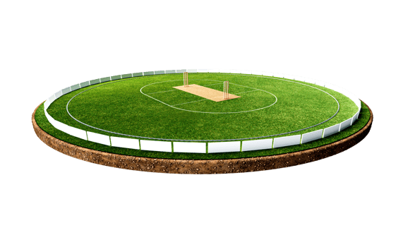 Round cricket stadium Cut out earth Empty Play Ground 3d illustration png