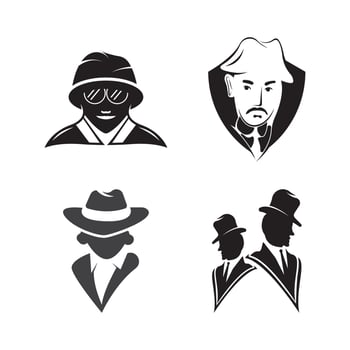 Gentleman icon vector fashion boutique and design symbol