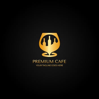 Luxury Cafe Vector Logo Design, suitable for your cafe business