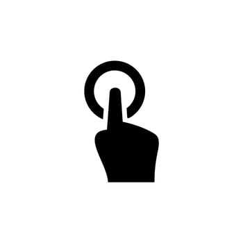 Hand, fingers, gesture, touch vector icon illustration