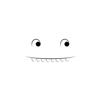 show teeth face vector icon illustration