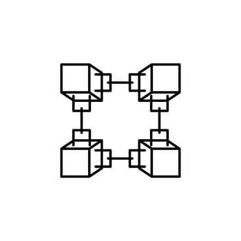 block chain vector icon illustration