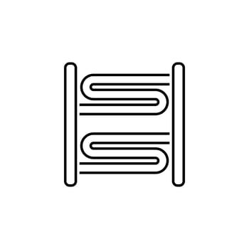 bathroom, heated, radiator vector icon illustration