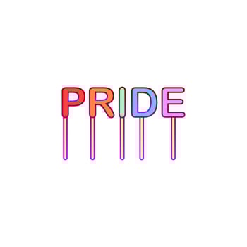 Pride sticks vector icon illustration