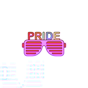 Sunglasses, pride day vector icon illustration