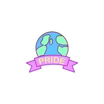 World, pride day vector icon illustration