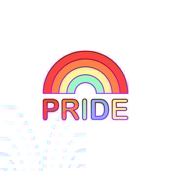 Rainbow, pride day vector icon illustration