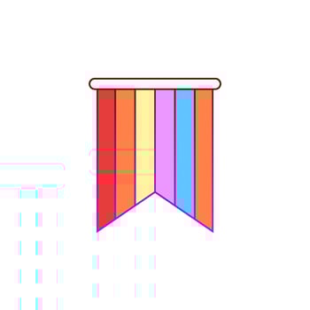 World, pride day, flag vector icon illustration