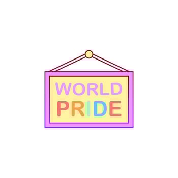 Pride day, sign vector icon illustration