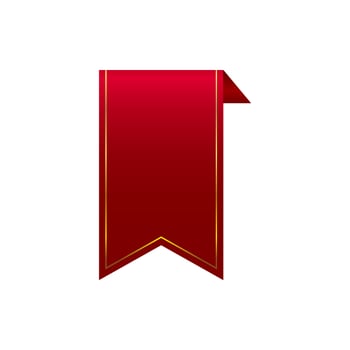 ribbons, bookmark, red vector icon illustration