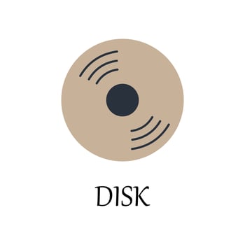 colored CD disk vector icon illustration