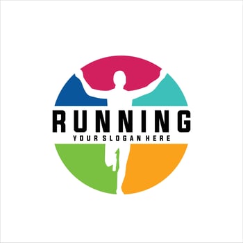 Running Man silhouette Logo Designs, Marathon logo template, running club or sports club vector