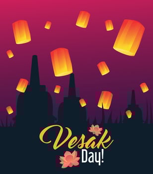 Happy Bhuddha Purnima Vesak Day Greeting Post Vector Designs