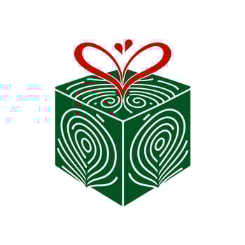 Festive green gift box with elegant red ribbon and bow. Vector illustration perfect for Christmas, birthday, anniversary, and other special occasions.