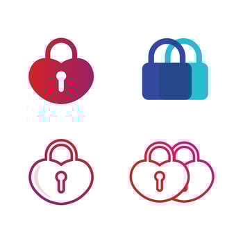 key and lock icon padlock logo and symbol vector design